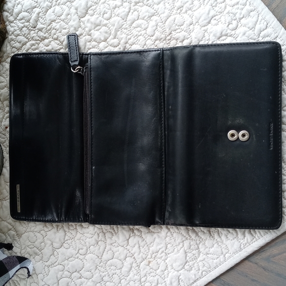 FOSSIL BLACK LEATHER TRIFOLD WALLETT - Picture 6 of 6